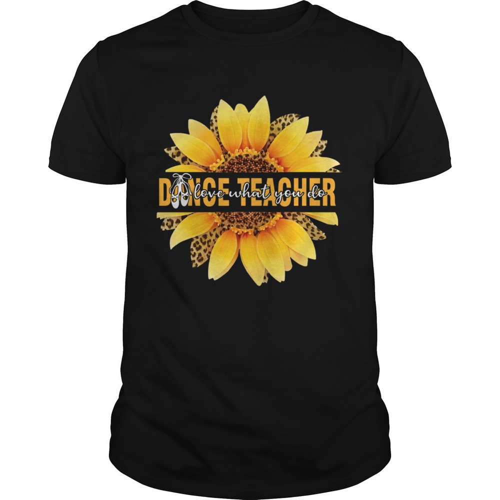 Dance Teacher Sunflower Leopard Graphic Unisex T-Shirt